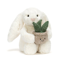 Load image into Gallery viewer, Cream Bunny with Plant

