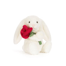 Load image into Gallery viewer, Cream Bunny with Rose
