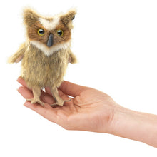 Load image into Gallery viewer, Great Horned Owl Finger Puppet
