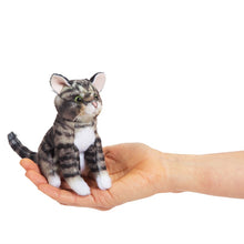Load image into Gallery viewer, Gray Tabby Cat Finger Puppet
