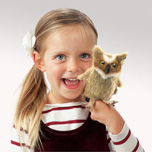 Load image into Gallery viewer, Great Horned Owl Finger Puppet
