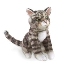 Load image into Gallery viewer, Gray Tabby Cat Finger Puppet
