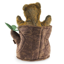 Load image into Gallery viewer, Bear in Tree Stump Puppet
