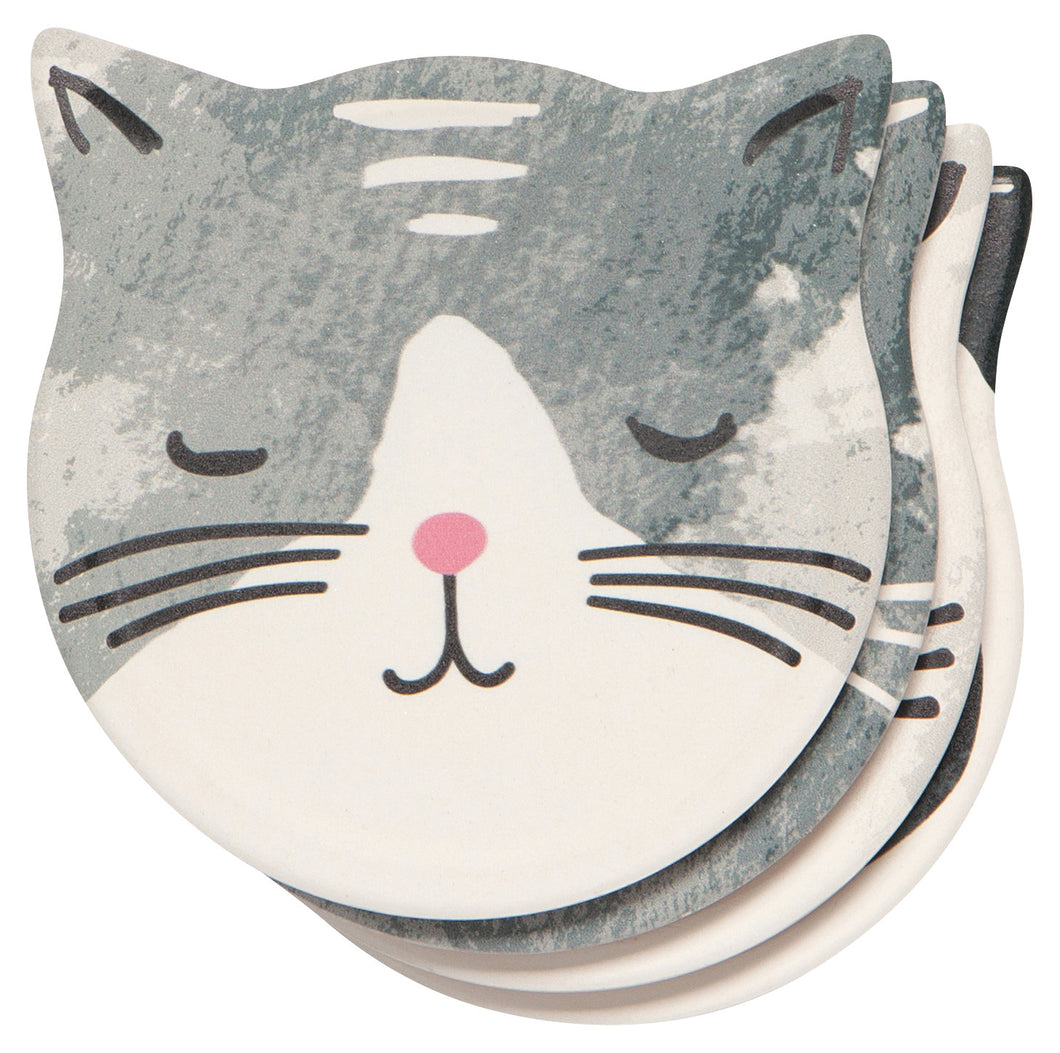 'Cats Meow' Soak Up Coaster Set (4)
