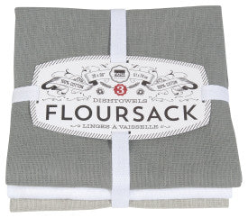Floursack Dishtowels (Grey/White/Moonstruck) - Set of 3